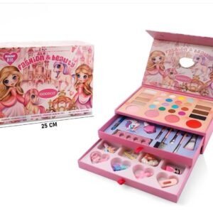 Pink Princess Makeup Kit with Accessories Drawer