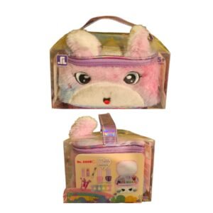 Plush Unicorn Makeup Pouch Set