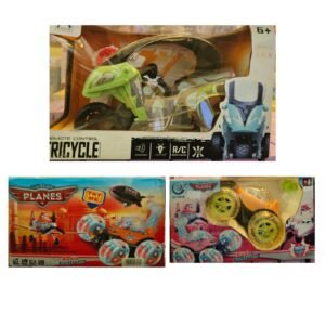 Remote Control Stunt Motorcycle & Flip Car Set